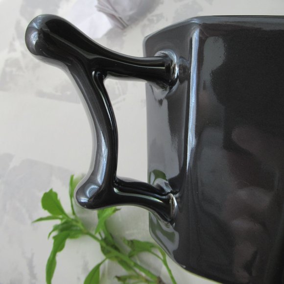 Starbucks 2013 Gunmetal Gray Octagon Ceramic Coffee Tea Mug - Picture 9 of 13